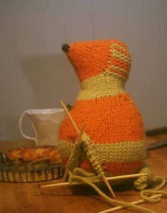 orange knitting